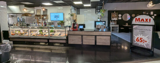 Bild på restaurangfront för Maxi Bistro restaurang på Handelsplats Center Syd Löddeköpinge