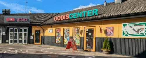 Bild på butiksfront för Godis Center butik på Handelsplats Center Syd Löddeköpinge.