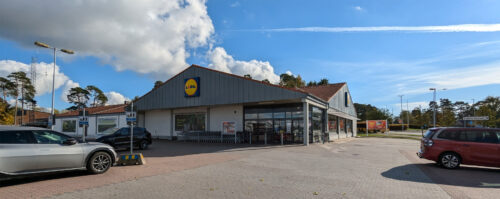 Bild på butiksfront för Lidl butik på Handelsplats Center Syd Löddeköpinge.