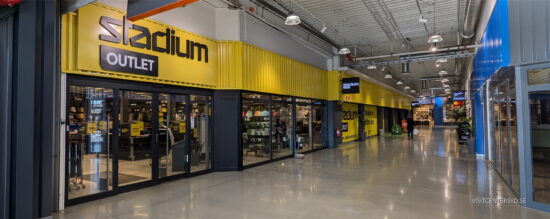 Bild på butiksfront för Stadium Outlet butik på Handelsplats Center Syd Löddeköpinge.