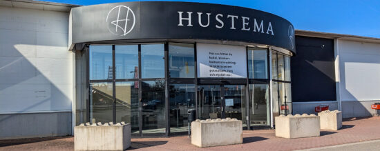 Bild på butiksfront för Hustema butik på Handelsplats Center Syd Löddeköpinge.